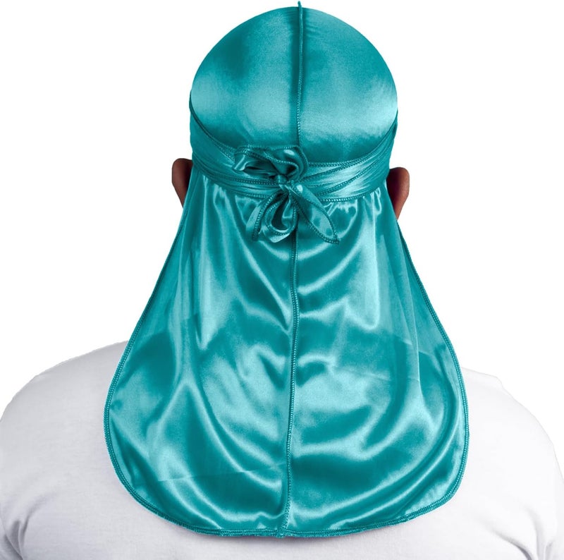 ForceWave 4PCS Silky Durags for Men Women 360 Waves with 1 Wave Cap, Silky Satin Durag Extra Long Tails - Image 5
